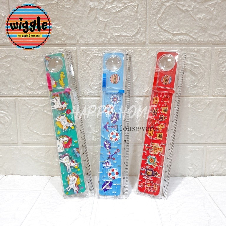 

WIGGLE Ruller Maze Penggaris Asesories Mainan 3 Varian Motif Original Wiggle