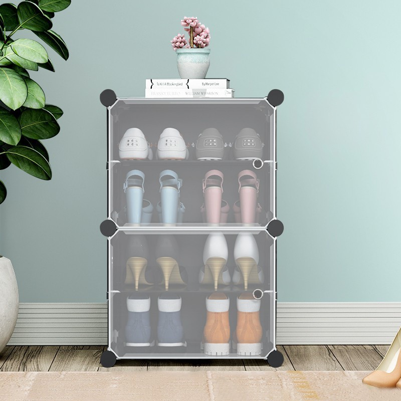 Rak Sepatu Anti Debu 4 Susun / Rak Sepatu Portable Serbaguna
