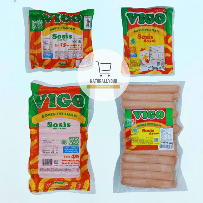 

Vigo Sosis Ayam/Sapi isi 900gr / 315gr / 450gr