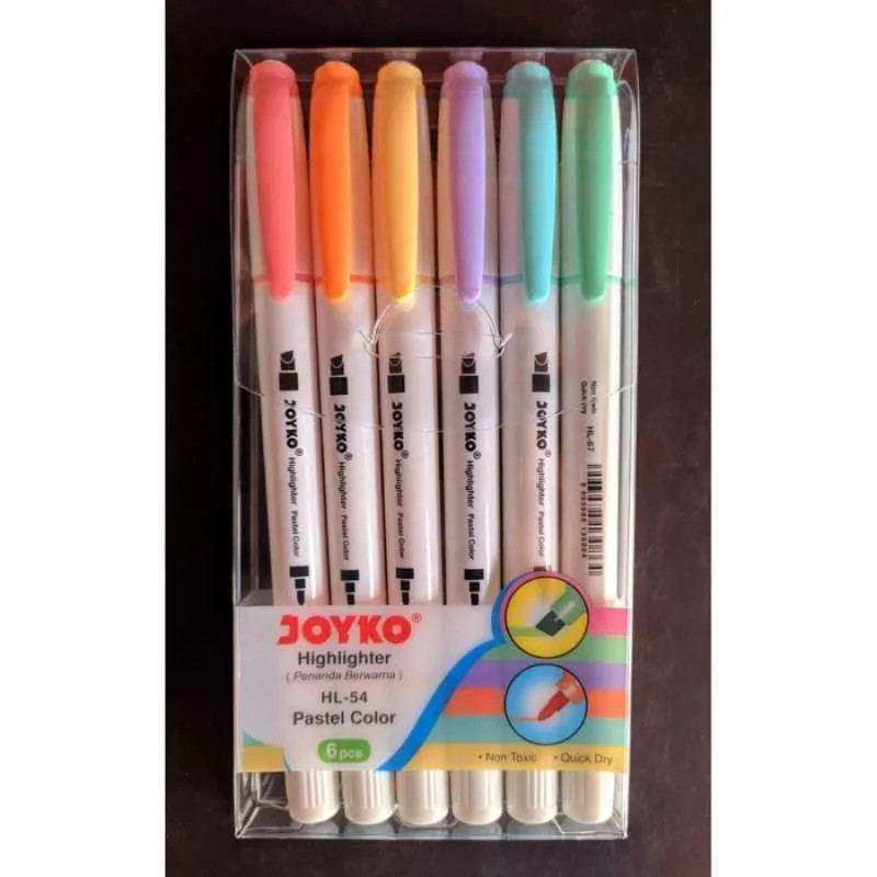 

Ay00! Highlighter Stabilo Joyko HL-54 1 Set 6 Pcs 6 Warna