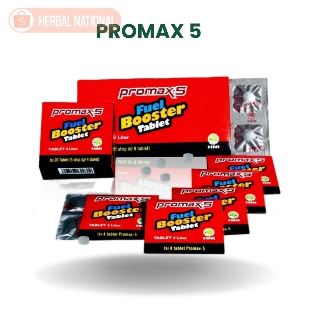 

ORIGINAL PROMAX 5 Octane Booster u/ Bensin Motor & Mobil (4tablet x 4L) - Penghemat BBM hingga 35%