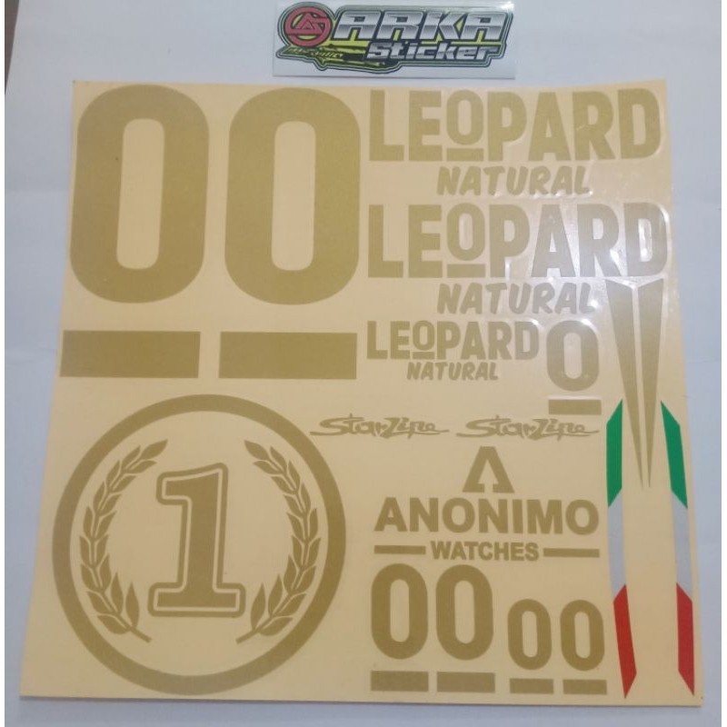 STICKER HELM LEOPARD CUTTING