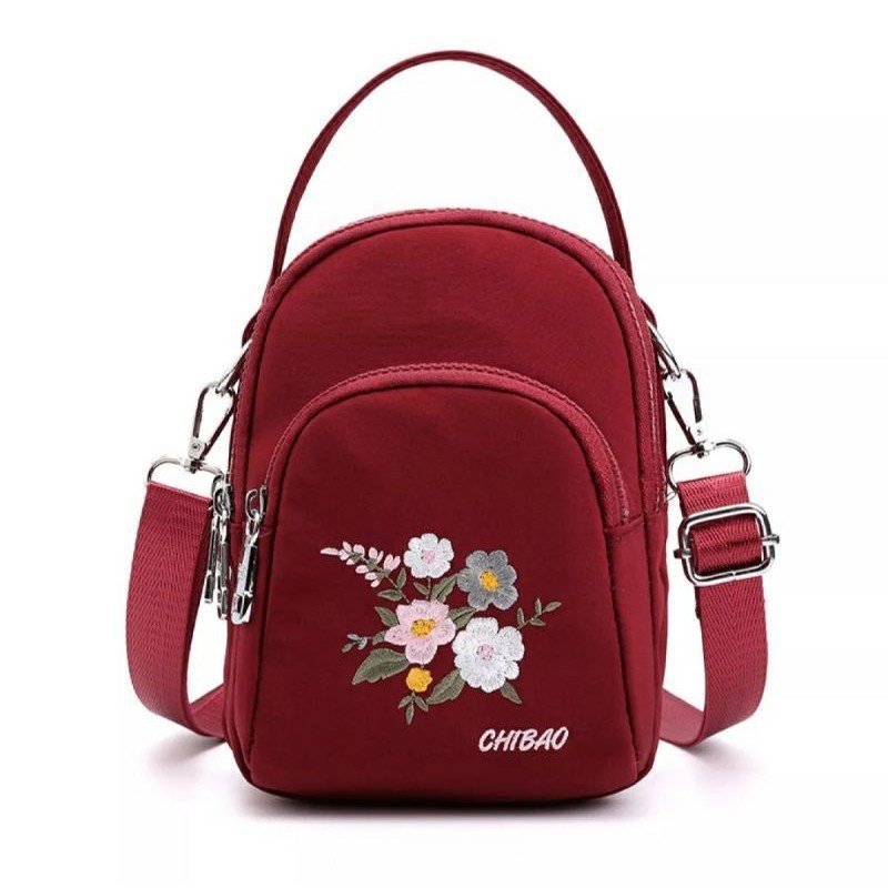 ❣️Promo❣️ TAS SELEMPANG BORDIR BUNGA WANITA - KAPSUL F | TAS SELEMPANG MINI CHIBAO KECIL TENGTENG DA