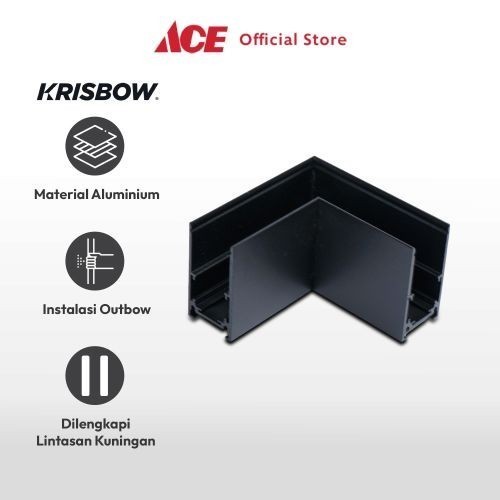 Ace Krisbow Part Konektor Rel Lampu Sorot Magnetic L High Part Connector Railing Surface Aksesoris P