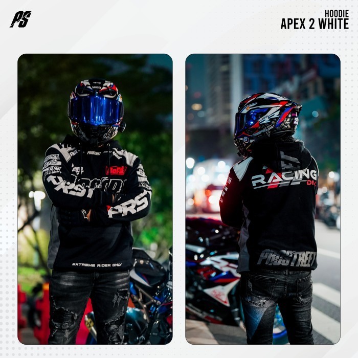✨BESTSELLER✨ -Hoodie Motor Prostreet Apex White - L