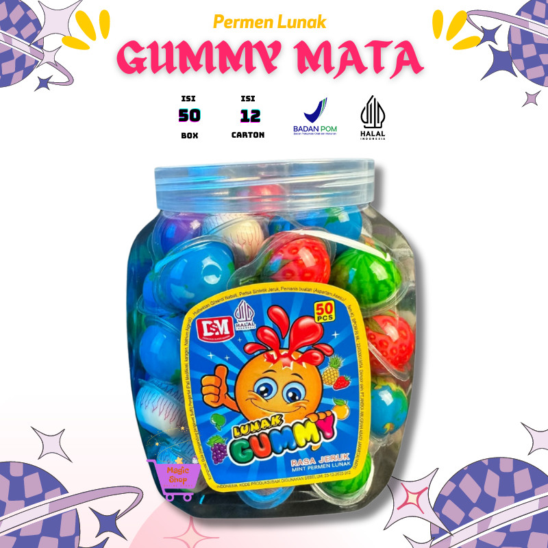 

PERMEN LUNAK MATA 50 PCS / PERMEN GUMMYMATA JELLY VIRAL