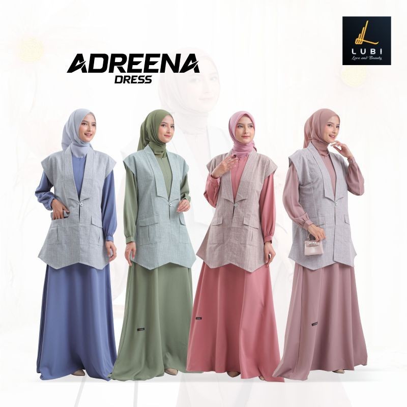Adreena Dress by Lubi | Gamis Lubi | Gamis Adreena | Gamis Adreena Lubi | Gamis Lubi Terbaru | Gamis