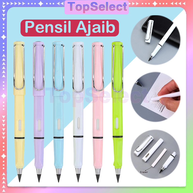 

(1 PCS)Pensil Tanpa Batas 0.5mm /Eternal Pencil /Pensil Ajaib Tanpa Rautan + Pengahapus Untuk Menulis Menggambar / Premium Pensil /Pensil Abadi Murah