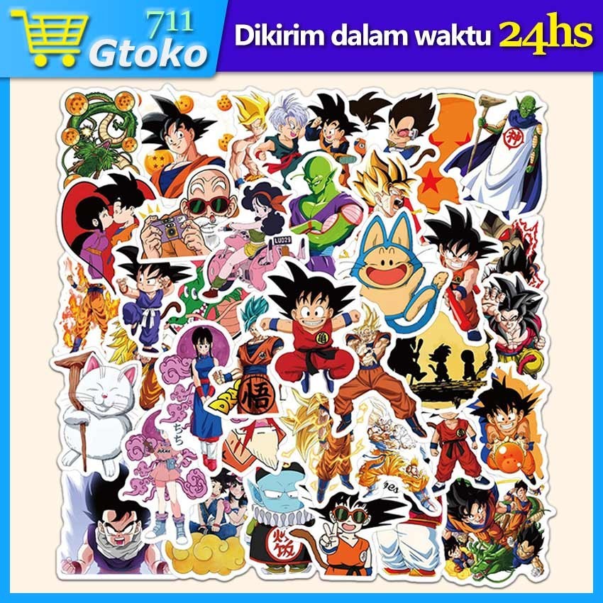 

50Pcs/Set Stiker Pack Dragonball Son Goku Dragon Ball Waterproof Anti Air Sticker Tumbler Helm Koper Laptop