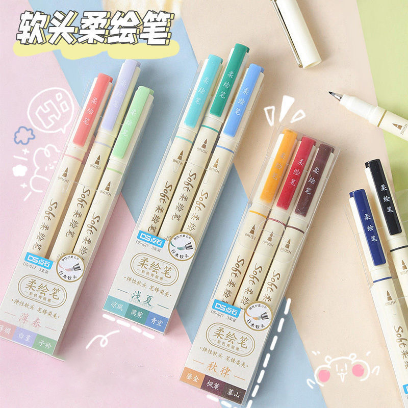 

Brush Pen Set 3 & 12 Soft Brush Pen Set Aesthetic Pena Kreatif Impor Aesthetic Brush Marker Pena Kuas Warna Pulpen Pena Kaligrafi Coloring Markers barang aesthetic