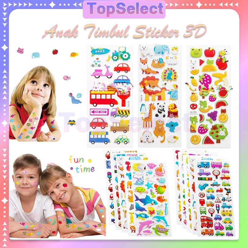 

Karakter Timbul Random Tempel Motif Kartun Lucu/Anak TimbulSticker 3D/Stiker Mainan Anak Perempuan/Stiker Karakter Anak/Stiker Tempel/