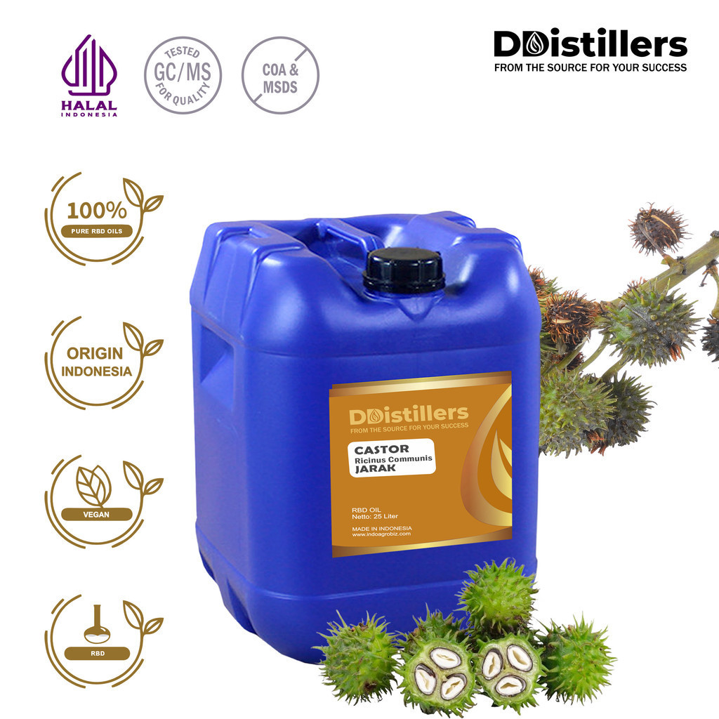 

Castor / Jarak RBD Oil Murni 100%, 25L HDPE