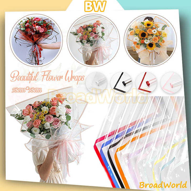 

Color Kertas Buket Bunga Cellophane/Cellophane Bucket Wrapping Paper/Bungkus Buket Korea/ Wrapping Paper Waterproof /frame opp transparent (pack) kertas bunga wrapping paper