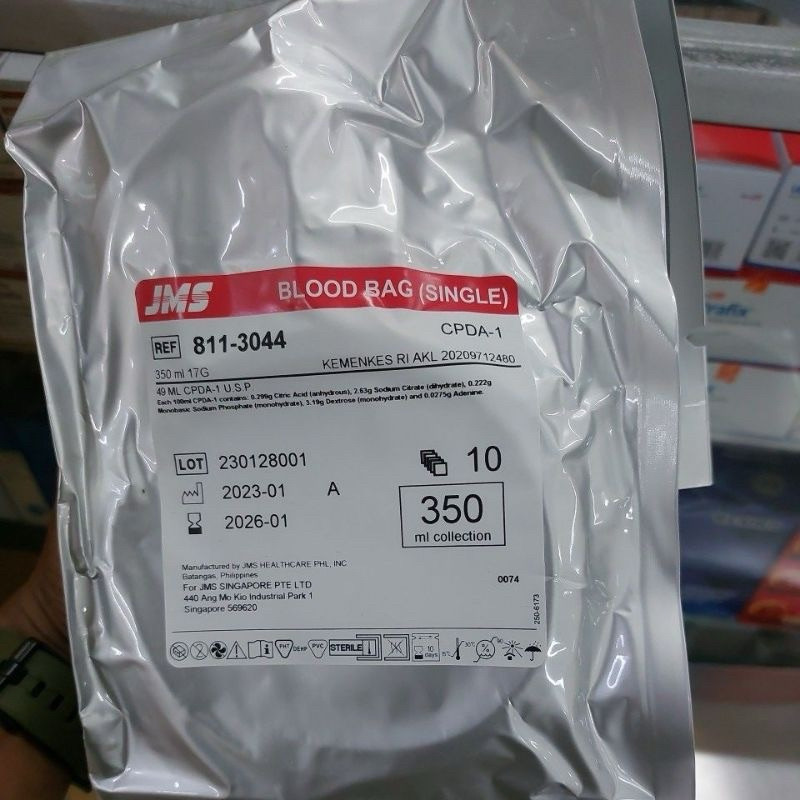 blood bag  single jms kantong darah jms 350ml
