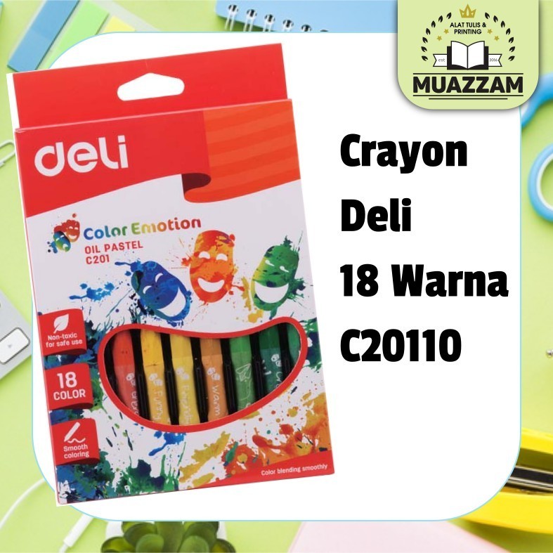 

Deli Oil Pastel Crayon Krayon 18 Warna Kualitas Tinggi, Campuran Warna Sempurna EC20110