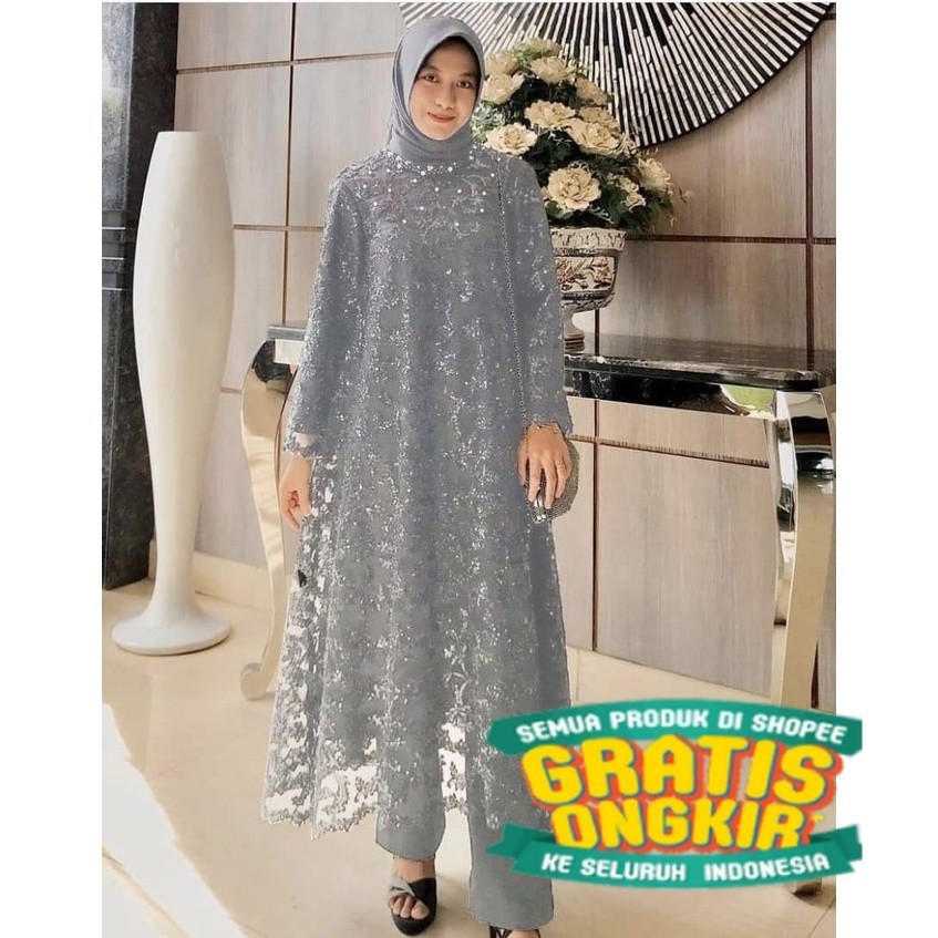 Setelan Gamis Wanita | Set gaun Mewah | set setelan baju dan celana kondangan baju kondangan pesta s