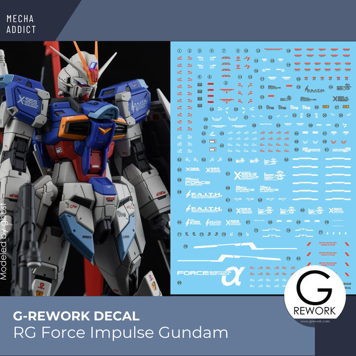 Water Slide Decal RG Force Impulse Gundam by G-Rework