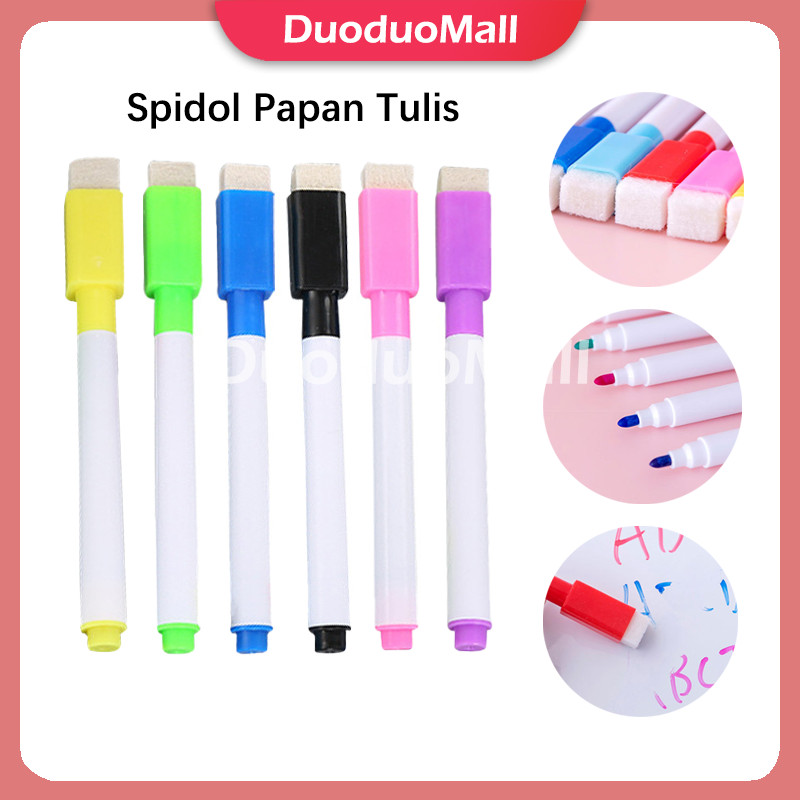 

Spidol Warna Whiteboard dengan Penghapus/Spidol Papan Tulis 2 IN 1 White Board Dengan Penghapus