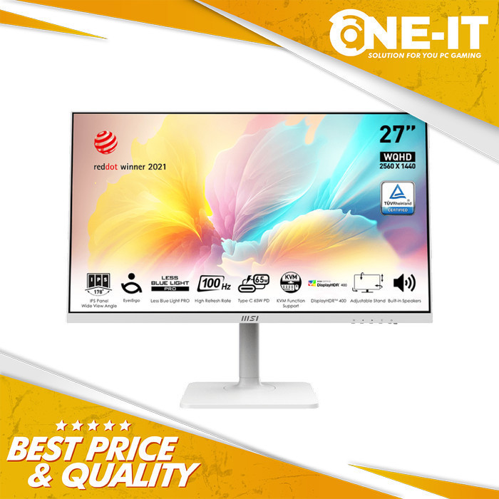 Monitor MSI Modern MD272QXPW 27" IPS Flat 1440p WQHD 1ms 100Hz