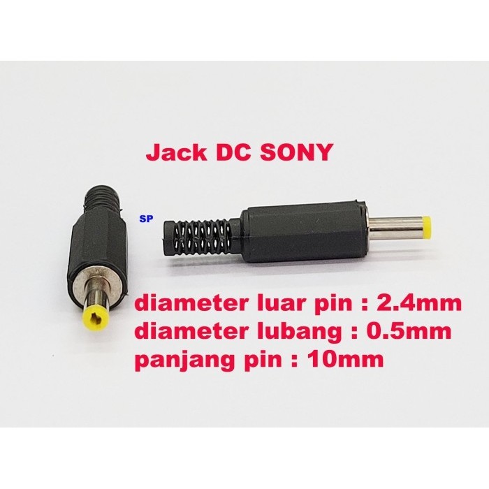 LG09 Jack DC Male Sony sp Kepala Jack Charger Senter Kepala