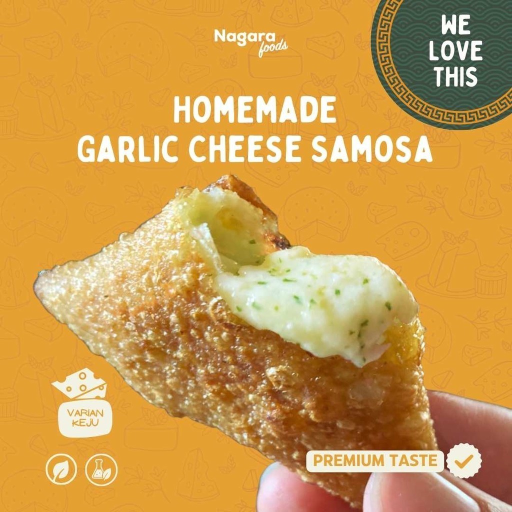 

Homemade Garlic Cheese Samosa by Nagara Foods