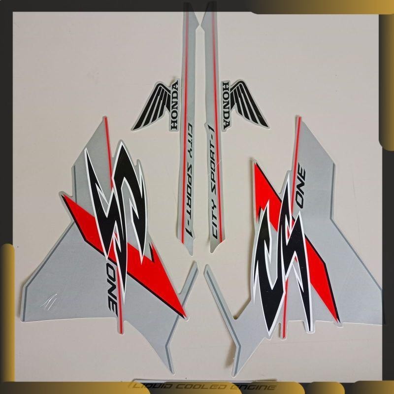 Striping honda cs1 cs one csone cs 1 silver stiker lis body motor