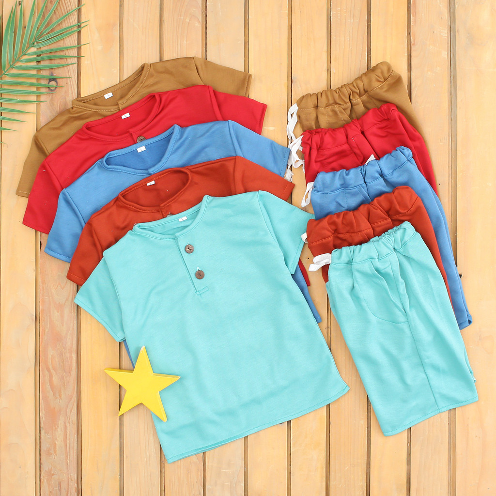 Setelan anak cowok / set anak laki laki dan perempuan / set kiano kids 1-5 thn