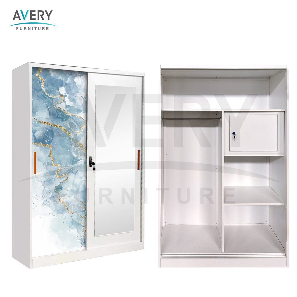 Avery - MM 1200SL MURATA - Lemari Pakaian Besi 2 Pintu Sliding Minimalis / Lemar Baju Sliding
