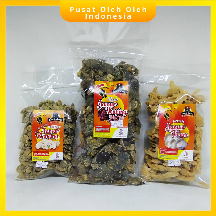 

Keripik Jamur Crispy Tiram Kancing Kuping Oleh Oleh Khas Dieng Wonosobo