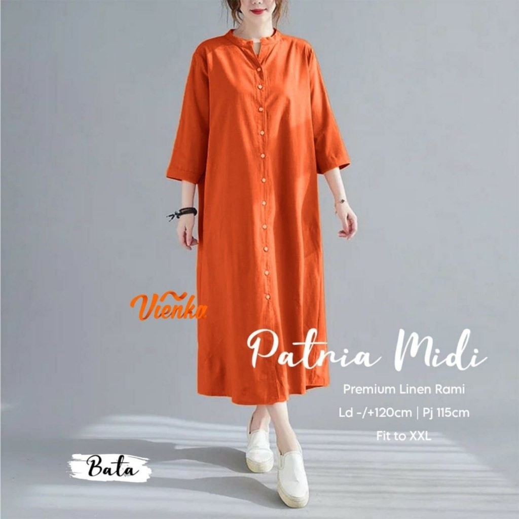 VIENKA PATRIA TUNIK MIDI DRESS JUMBO BIGSIZE