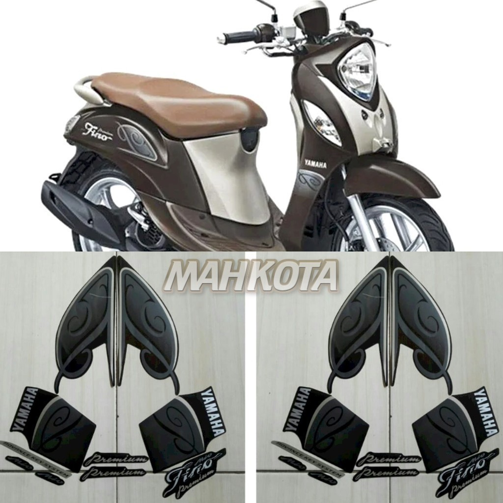 Striping Stiker Polet Sepeda Motor List yamaha fino 125 2018 premium brown coklat list standar berku