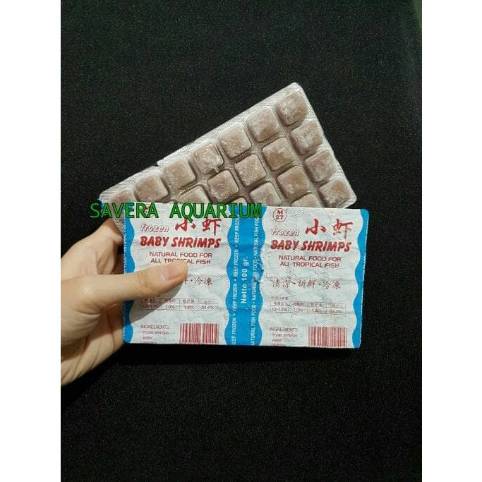 (GOJEK) UDANG REBON BEKU - FROZEN BABY SHRIMP - M27 - 1 LEMBAR