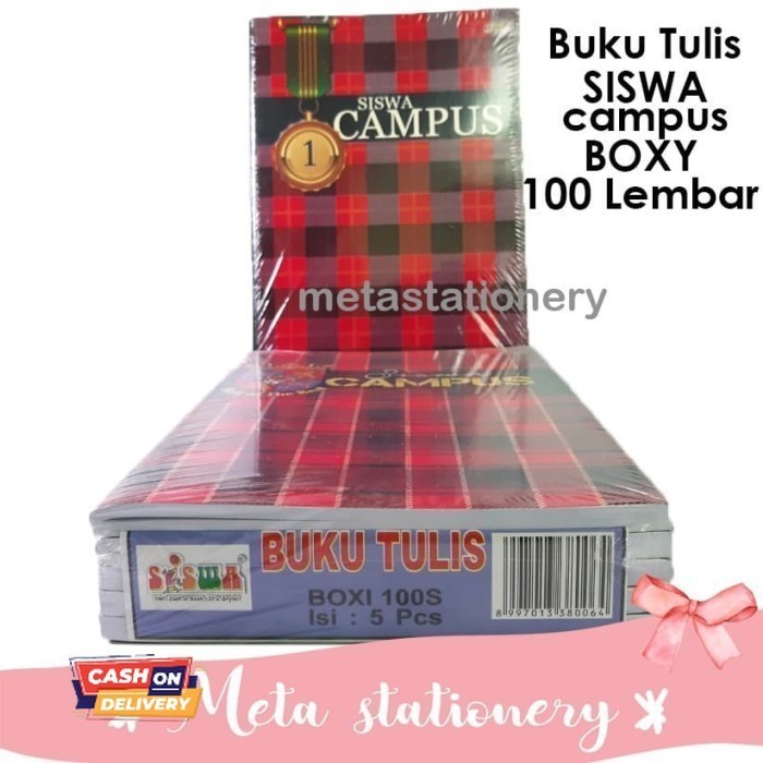 

✨LARIS✨ -Buku Tulis Siswa Campus / Boxy 100 Lembar (1pack) - Siswa 70 Lembar