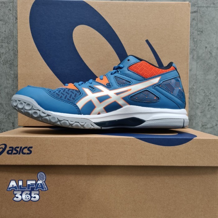 NEW Terlaris ~Sepatu Voli / Badminton Asics Gel Task MT2 Volly Volley - Biru, 44.5