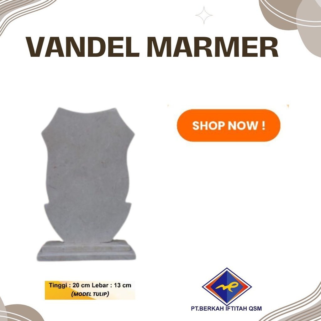 PLAKAT VANDEL MARMER BESAR MODEL TULIP  20   ×   13