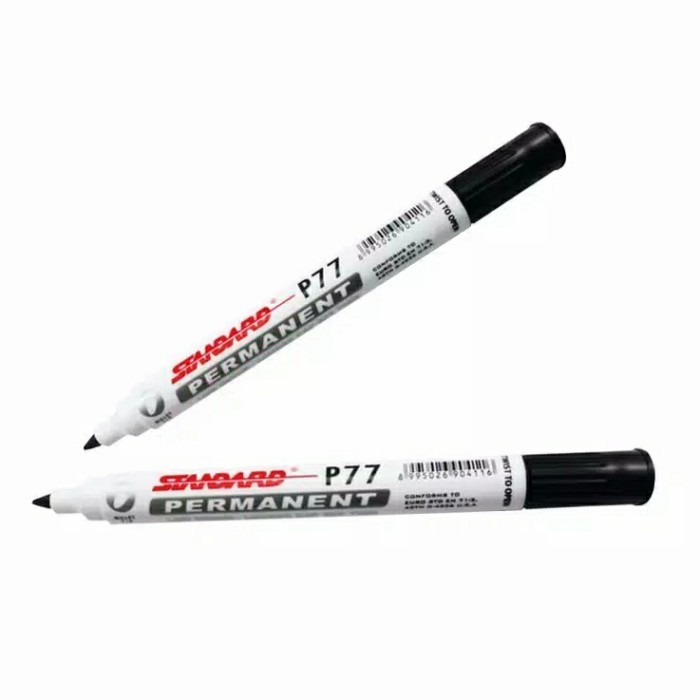 

Standard Spidol Permanent Marker (P77/1 Pcs) / Sepidol Hitam Penanda Permanen Berkualitas