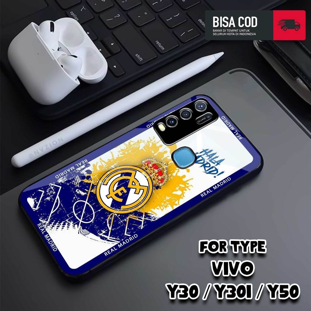 Heavencase , Hardcase Glossy , Case VIVO Y30 / VIVO Y30i / VIVO Y50 - Casing Vivo New - MOTIF FOOTBA