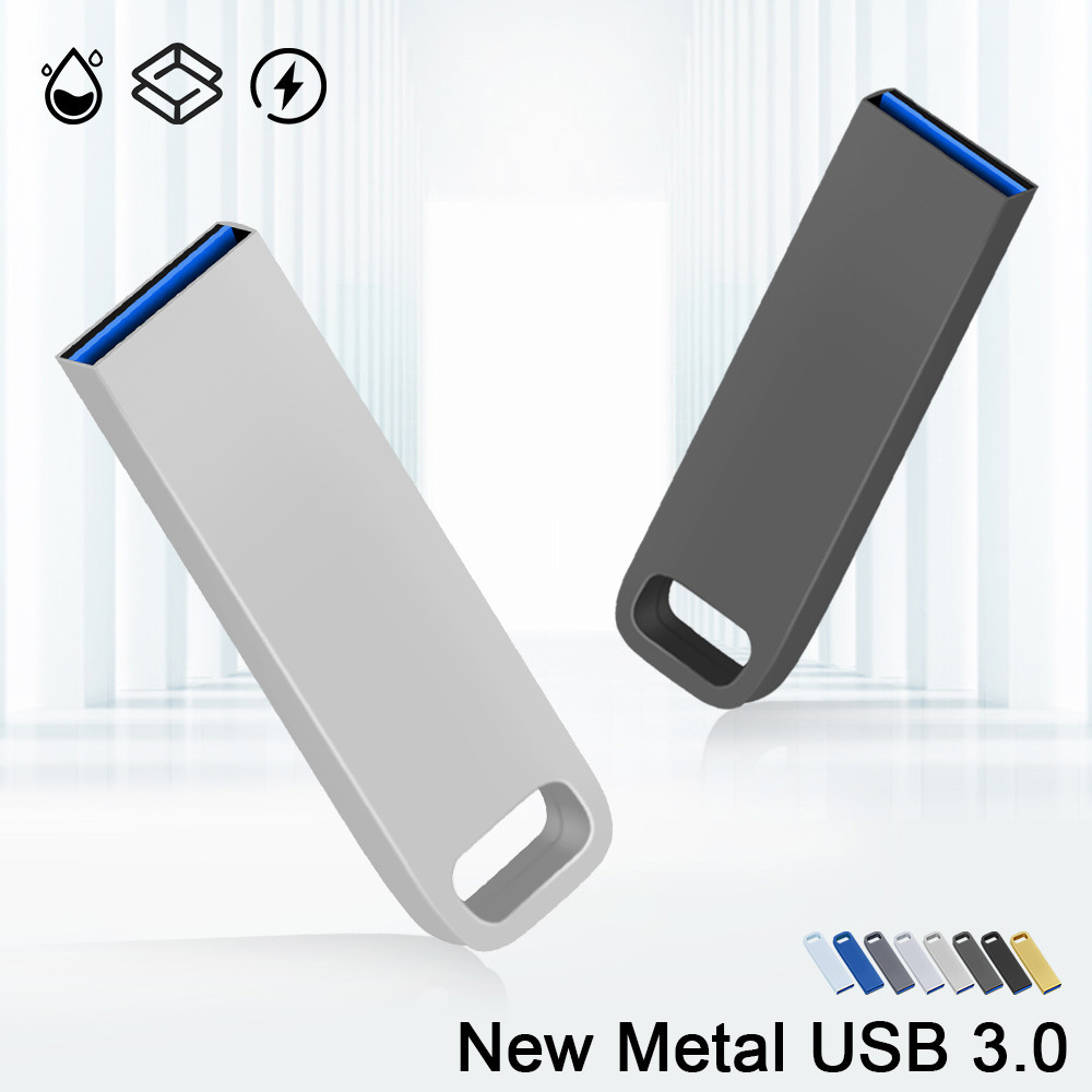 

New Usb 3.0 Fash Drive 128GB 64GB 32GB 16GB pen drive флешка flash drive waterproof silver u disk memoria cel usb stick gift