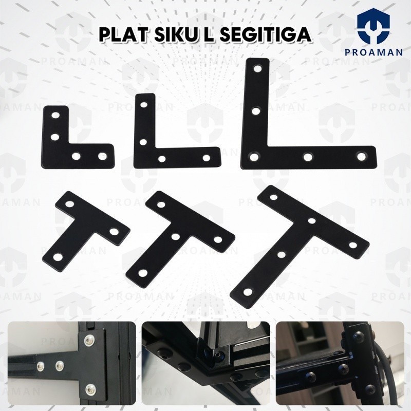 Plat Siku L Segitiga / Siku Konektor L / Connector Sambungan Stainless/plat Siku/siku Sudut