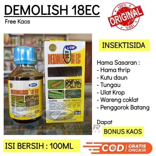 Insektisida Demolish 18 Ec 100ml / Inteksida Demolis Abamektin Dgm Atau Obat Pestisida Pembasmi Hama