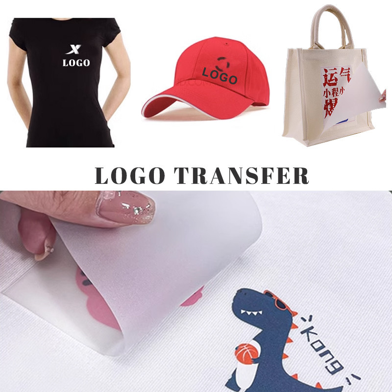 

Personal Logo Print Heat Transfer Stickers with Named Label For Company Clothes T-shirt Bag Shoes