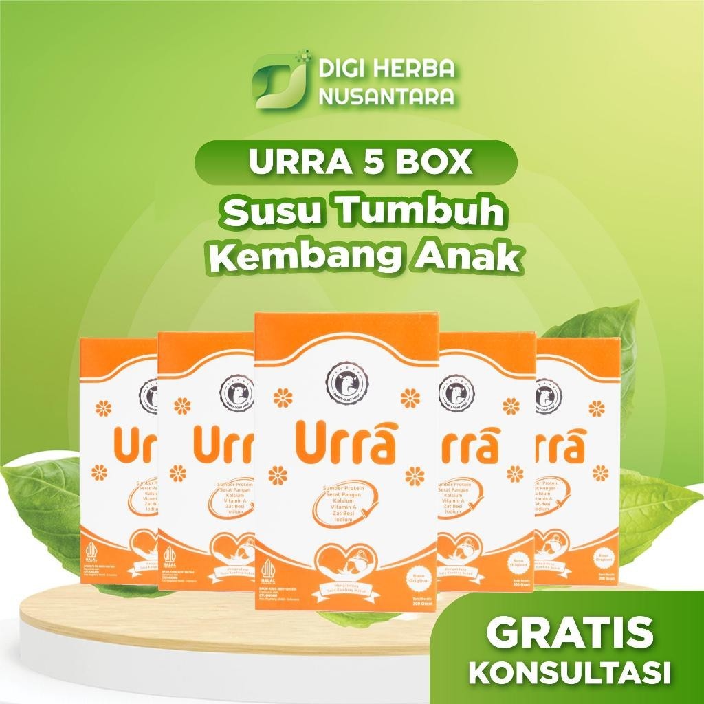 

PAKET 1 BOX URRA URRA Susu Kambing Saneen Untuk Penambah Berat Badan & Tinggi Badan Anak - 5 Box