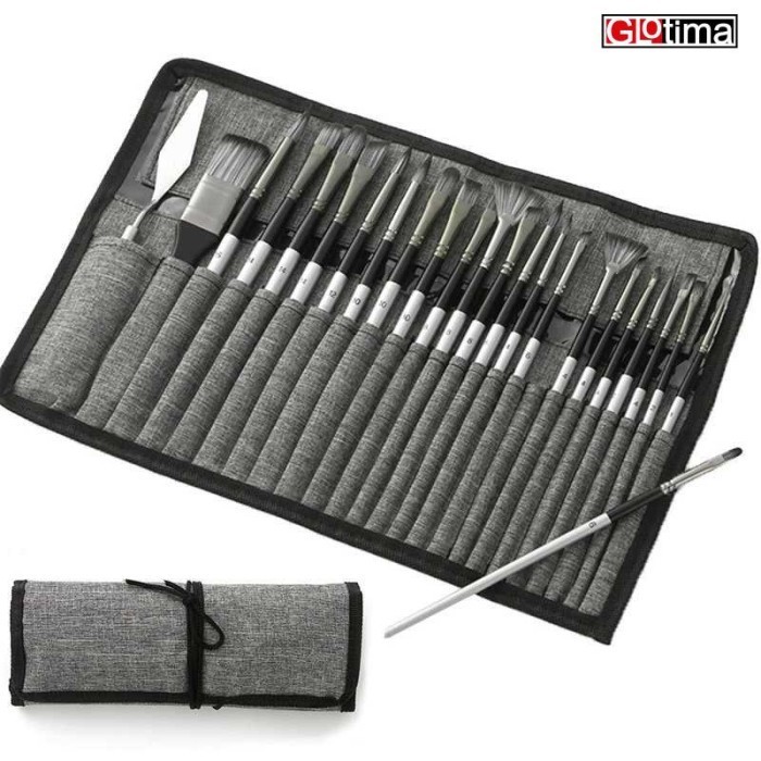 

Set Kuas Lukis Cat Air Minyak Nylon Paint Brush 24 PCS MSA 214
