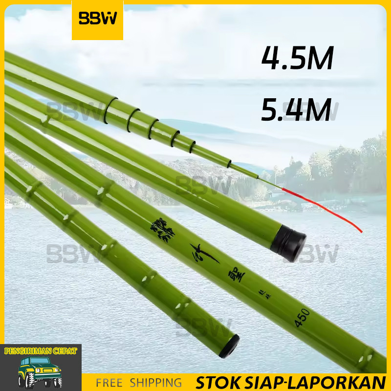 Joran Tegek Murah Kagawa Fiber Composite Carbon Medium Action 450 540 Warna Hijau JORAN TEGEK PANCIN