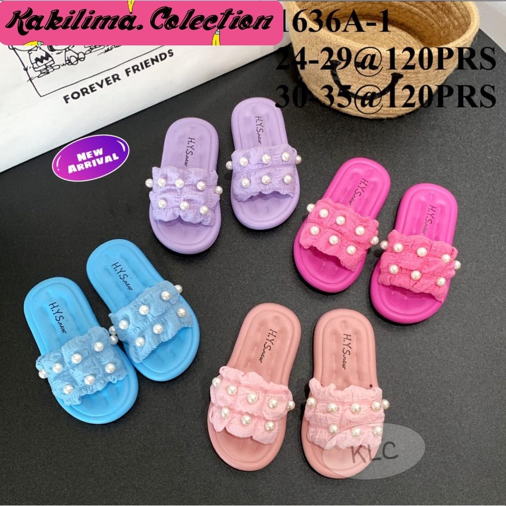 Sandal slop  mutiara anak wanita sandal selop karet jelly perempuan