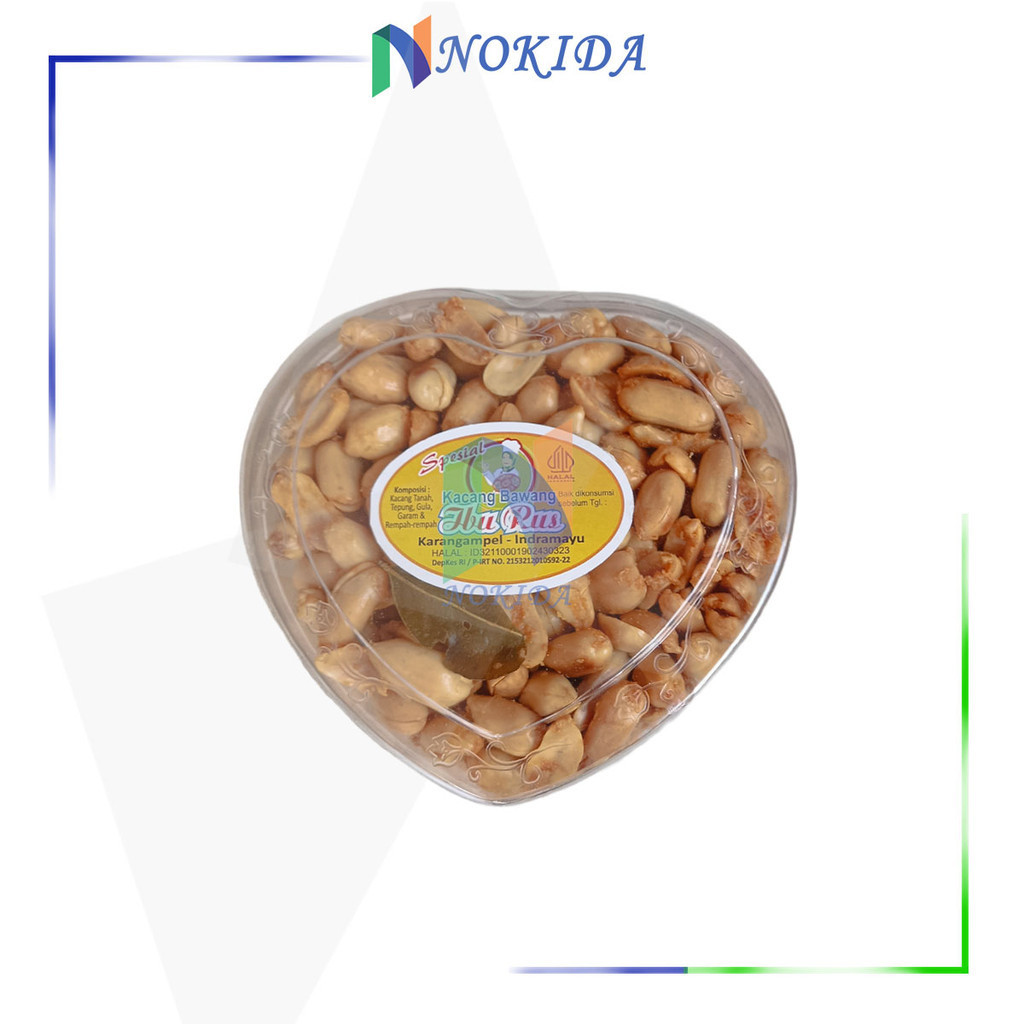 

Nokida Kacang Bawang Ibu Rus [Original/250gr/2 Pcs] / Kacang Goreng Cemilan Kering Gurih Asin Toples Love 250 Gram