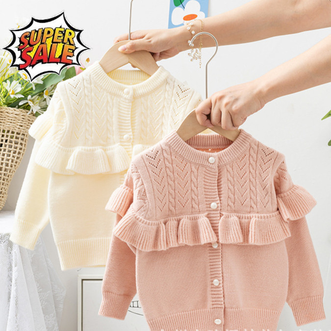 BEST SELLER ~Kardigan Cardigan Anak Perempuan / Kardigan Rajut Anak Cewek / Outer Sweater Anak Bayi 