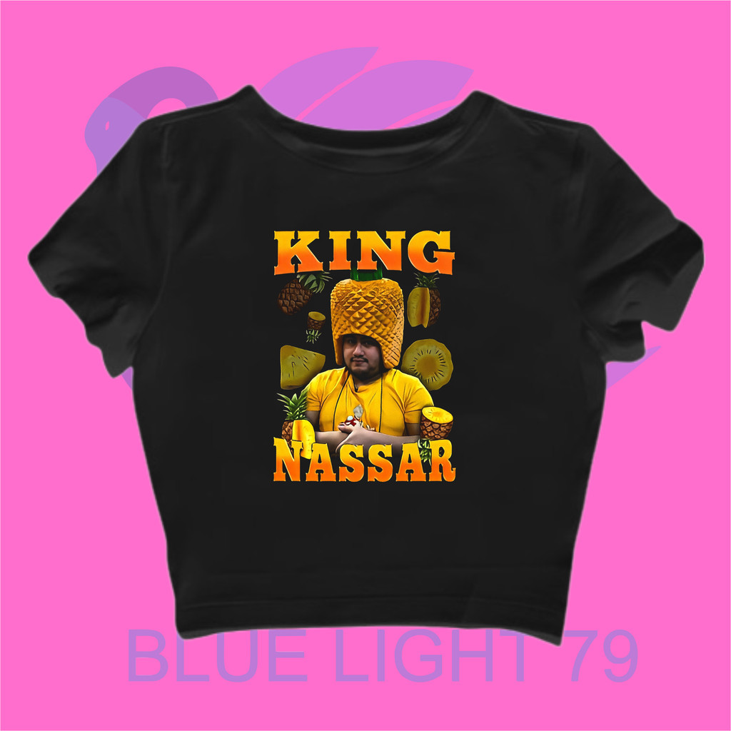CROP TOP KING NASSAR | CROP TEE NASSAR OPPA - KING NASSAR NANAS | BAND METAL MUSIK ROCK | GRUNGE | C