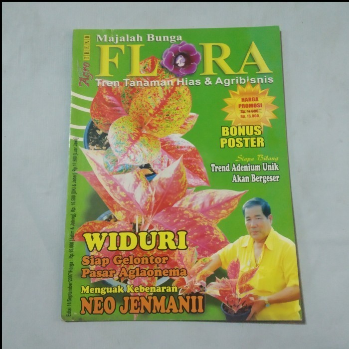 Majalah Bunga Flora Tren Tanaman Hias & Agribisnis Widuri tahun 2007