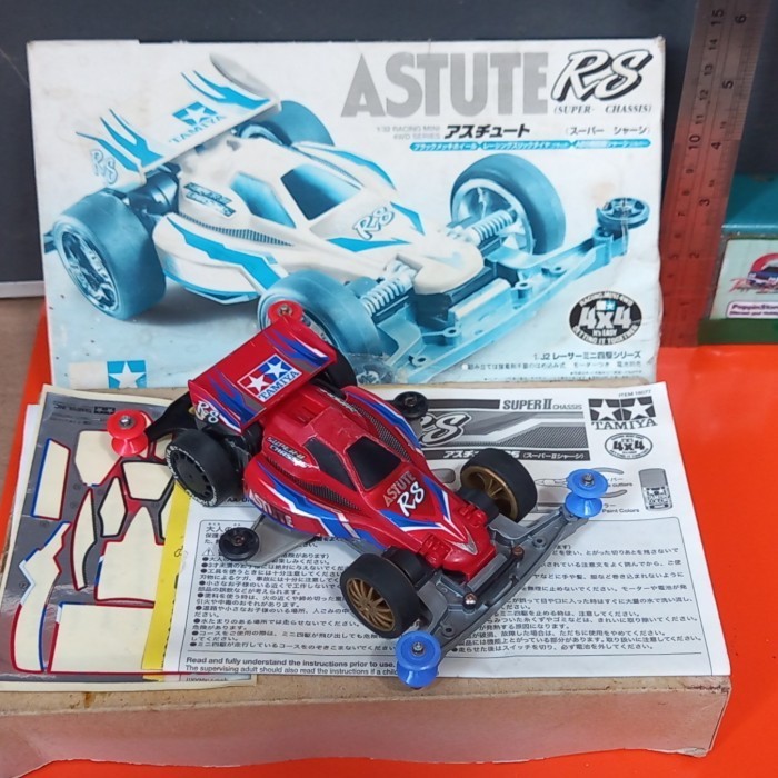 Mini 4WD Tamiya Astute RS Red Super II Chassis (Second/Preloved) -sk89